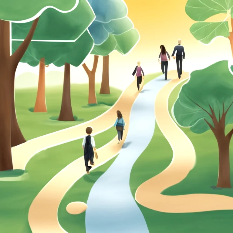 個人開発パスを進む人のイラスト